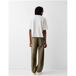 Tailored lyocell blend balloon trousers