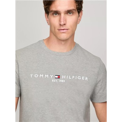 Embroidered Tommy Logo Slim Fit T-Shirt