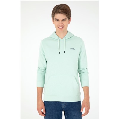 Erkek Su Yeşili Basic Sweatshirt