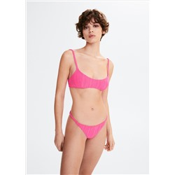 Top bikini textura rayas