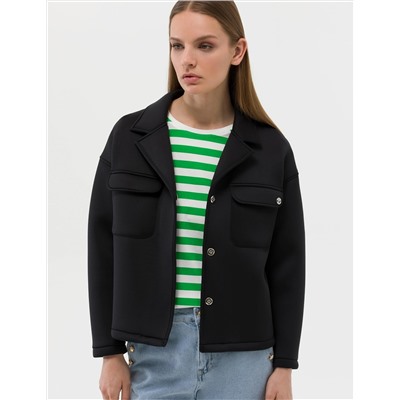 Siyah Regular Fit Örme Ceket