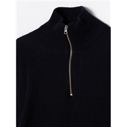 JERSEY DE CUELLO ALTO CON CREMALLERA