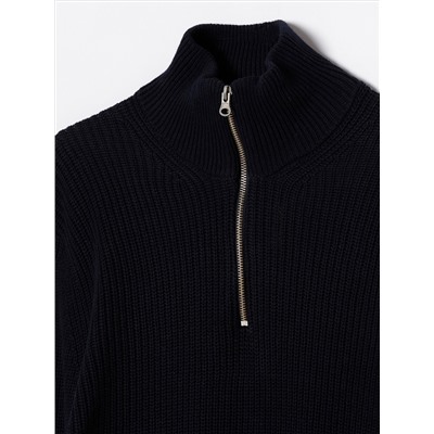 JERSEY DE CUELLO ALTO CON CREMALLERA