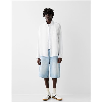 Boxy long sleeve Oxford shirt