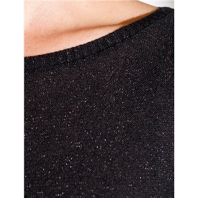 Джемпер свободный тонкой вязки из вискозы с люрексом