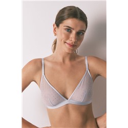 Sujetador trinagular NATURAL azul strass