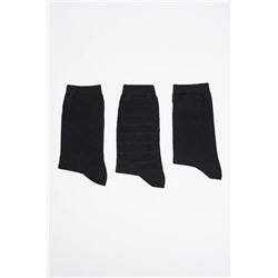 Pack 3 calcetines algodón negro
