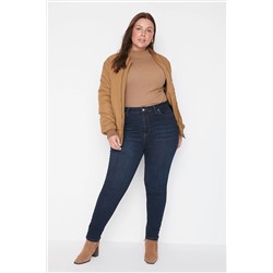 Trendyol Curve Koyu Mavi Yüksek Bel Skinny Jeans TBBAW23JE00000