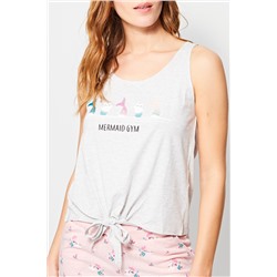 Camiseta de tirantes Moon Gris claro