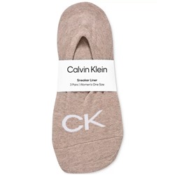 Calvin Klein Women's 3-Pk. Logo Knit Liner Socks