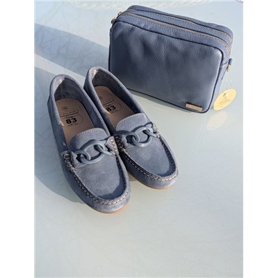 КОМБО Мокасины от испанского производителя S28397NBJeans + AB.ZAPATOS Pelle 21-20 (370) azul АКЦИЯ