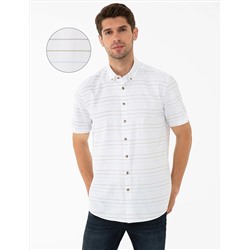 Haki Regular Fit Kısa Kollu Gömlek