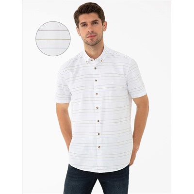 Haki Regular Fit Kısa Kollu Gömlek