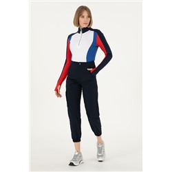 Kadın Lacivert Jogger Fit Kanvas Pantolon