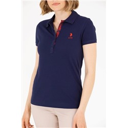 Kadın Lacivert Basic Polo Yaka Tişört