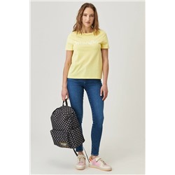 Wrangler Kadın Regular Fit Normal Kesim Kısa Kollu Bisiklet Yaka %100 Pamuk Logolu Tshirt W7N4GH