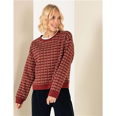 Bordo Crop Top Sweatshirt