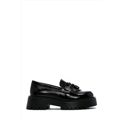 Derimod Kadın Rugan Deri Maskülen Loafer 23WFD511216