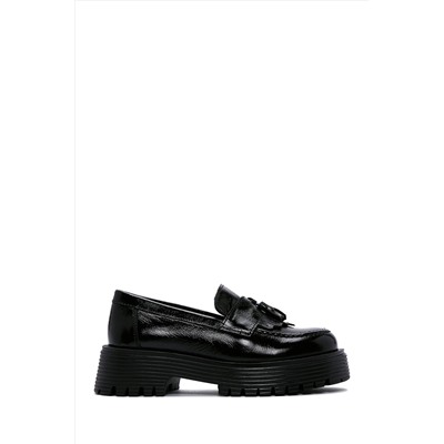 Derimod Kadın Rugan Deri Maskülen Loafer 23WFD511216