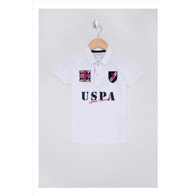 U.S. Polo Assn., Erkek Çocuk Beyaz Polo Yaka T-shirt