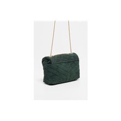 Bandolera de nobuk Mini Vivi Verde