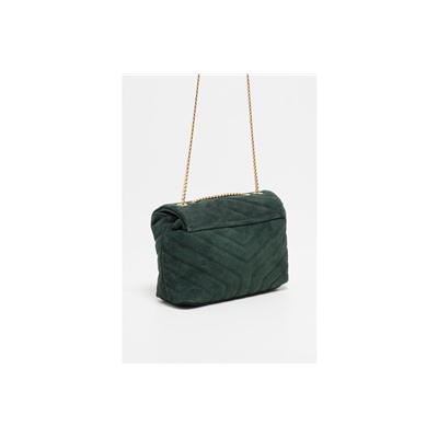 Bandolera de nobuk Mini Vivi Verde