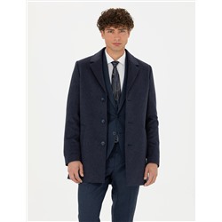 İndigo Ex. Slim Fit Kaşe Kaban
