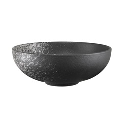 Салатник, 15,5х6 см, 500 мл, фарфор P, черный, в белую крапинку, Caviar Galaxy, 63130