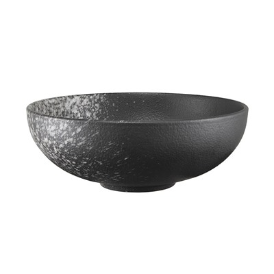 Салатник, 15,5х6 см, 500 мл, фарфор P, черный, в белую крапинку, Caviar Galaxy, 63130