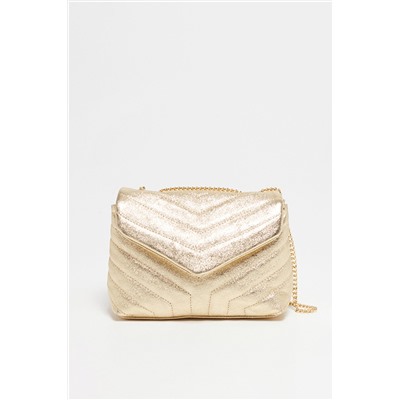Bandolera de piel Mini Vivi Dorado