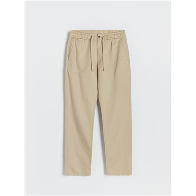 Chino-Jogger mit hohem Leinenanteil
