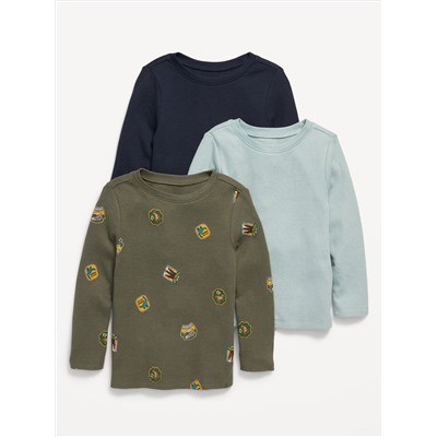 Unisex Long-Sleeve Thermal-Knit T-Shirt 3-Pack for Toddler