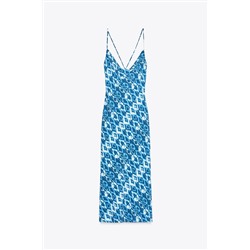 PRINTED CAMISOLE MIDI DRESS