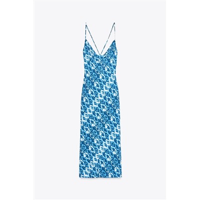 PRINTED CAMISOLE MIDI DRESS