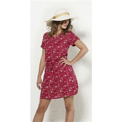 Kleid in Rot/ Pink