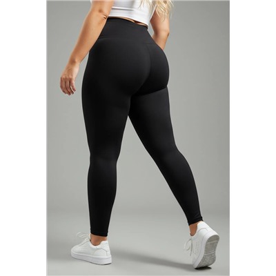 Trendyol Curve Siyah Yüksek Bel Toparlayıcı Örme Büyük Beden Tayt TBBSS22TA0022
