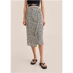 Falda cruzada estampada -  Mujer | MANGO OUTLET Melilla
