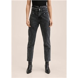Vaqueros mom tiro alto -  Mujer | MANGO OUTLET España