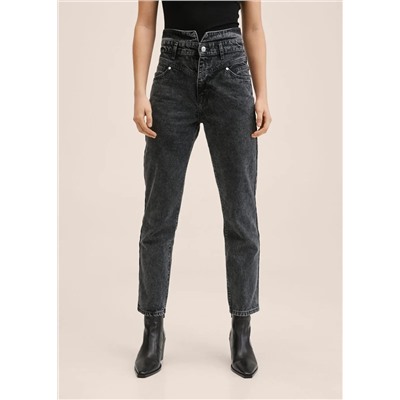 Vaqueros mom tiro alto -  Mujer | MANGO OUTLET España