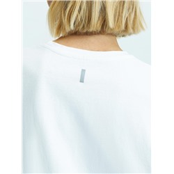 Лонгслив oversize из 100% хлопка с разрезами на локтях