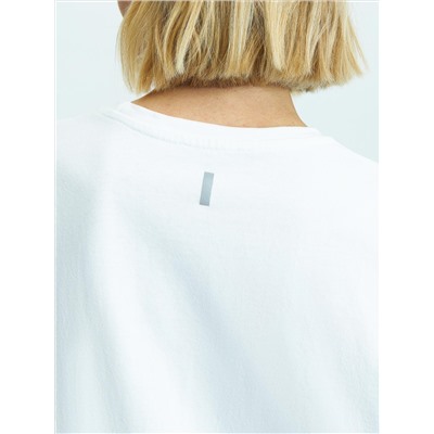 Лонгслив oversize из 100% хлопка с разрезами на локтях