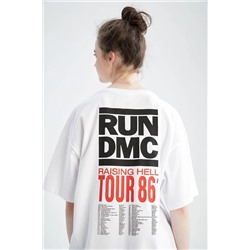 Defacto Fit Run-dmc Oversize Fit Bisiklet Yaka Kısa Kollu Tişört Y6076AZ22AU