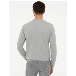 Açık Gri Melanj Sweatshirt