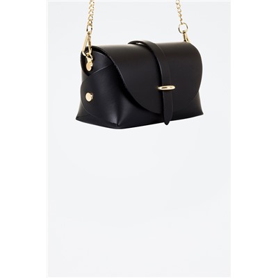Bandolera de piel Aurora Negro