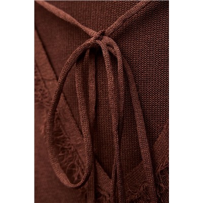 RUFFLED KNIT BLOUSE