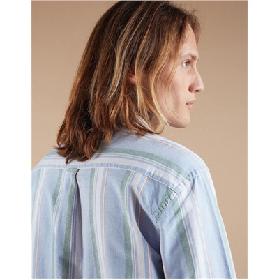 Striped Oxford Shirt, Men, Multicolour