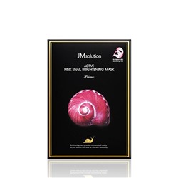 [JMSOLUTION] Маска для лица тканевая МУЦИН УЛИТКИ ультратонкая Active Pink Snail Brightening Mask Prime, 30 мл