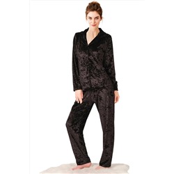DOFİ Kadın Simli Kadife Spor Pijama Takım otarzsenin_515