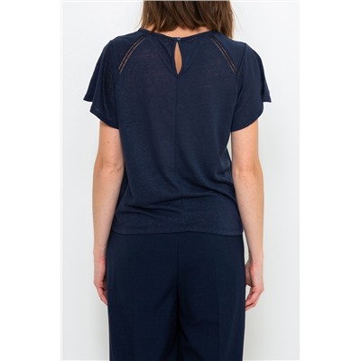 Camiseta de lino Azul marino
