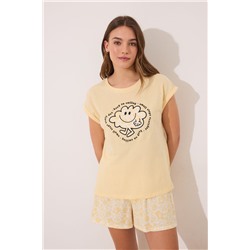 Pijama corto 100% algodón amarillo Mr. Men